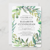 Invitation Mémorial rustique de l'aquarelle (Devant)