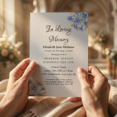 Invitation Memorial Service Celebration of Life Cornflower