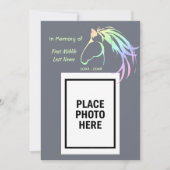 Invitation Memorial Service Invite Watercolor Pastel Horse (Devant)