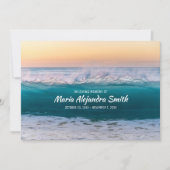 Invitation Memorial Service Sea Ocean Waves Ajouter votre pho (Devant)