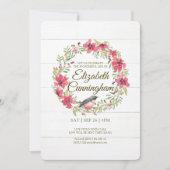 Invitation Mémorial virtuel des oiseaux de feuillage vert d'e (Devant)