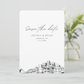 Invitation Memphis Wedding Save the Date Downtown Mariage (Debout devant)