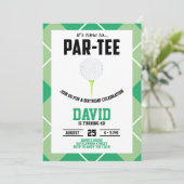 Invitation Men Golf Par-tee Anniversaire (Debout devant)