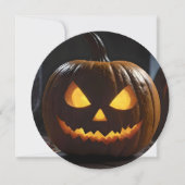Invitation Menacer Citrouille Halloween, (Devant)