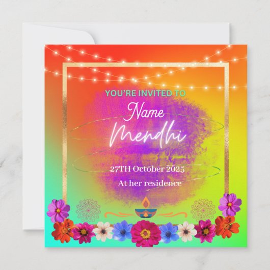 Invitation Mendhi (Devant)