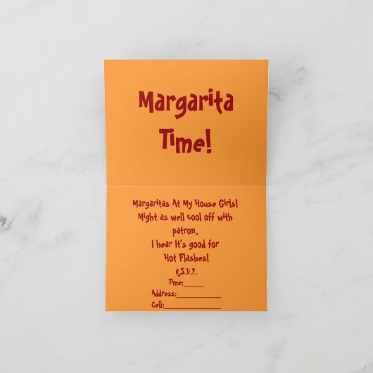 Invitation Ménopause Sucre (Intérieur)