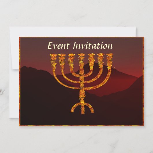 Invitation Menorah de Moshe (Devant)