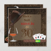 Invitation MENS 30e anniversaire Cigars,INVITATIONS DE LA BRA (Devant / Derrière)