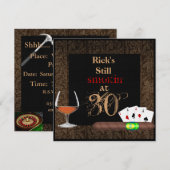 Invitation MENS 30e anniversaire Cigars,INVITATIONS DE LA BRA (Devant / Derrière)