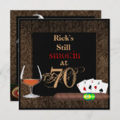 Invitation MENS 70e anniversaire Cigars,INVITATIONS DE LA BRA (Devant / Derrière)