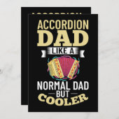 Invitation Mens Accordion Music Instrument Player Débutant Le (Devant / Derrière)