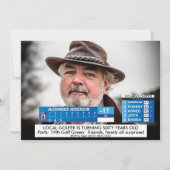 Invitation Mens Funny 🏌️ ♂ Golf News 40e 50e 60e anniversair (Devant)