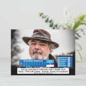 Invitation Mens Funny 🏌️ ♂ Golf News 40e 50e 60e anniversair (Debout devant)