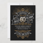 Invitation Mens Funny Whiskey 60e anniversaire (Devant)