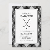 Invitation Mens Golf Anniversaire de la fête Jacquard Preppy  (Devant)