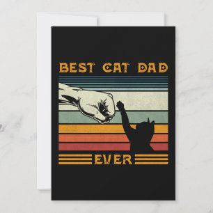 Invitation Mens Vintage Meilleur Chat Papa Jamais Bump Amoure