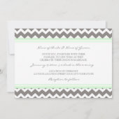 Invitation Menthe Chevron de gris d'invitations de mariage (Dos)