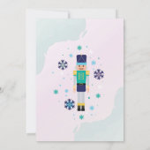 Invitation Menthe de bleu de Noël de jouet de casse-noix de (Dos)