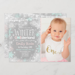 Invitation Menthe de rose d'invitation d'anniversaire