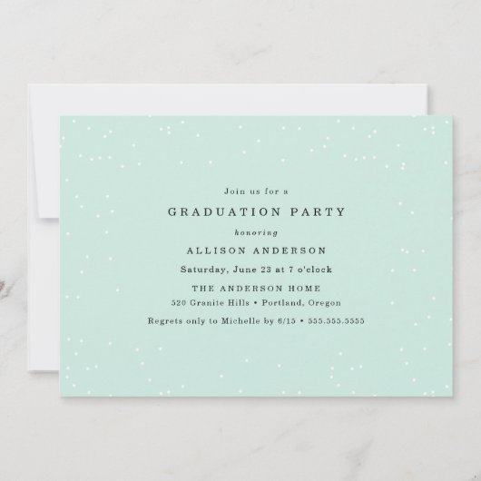 Invitation Menthe | Sweet Script Photo Graduation (Dos)