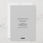 Invitation Mention de diplômes de droit Monogramme de couronn (Dos)