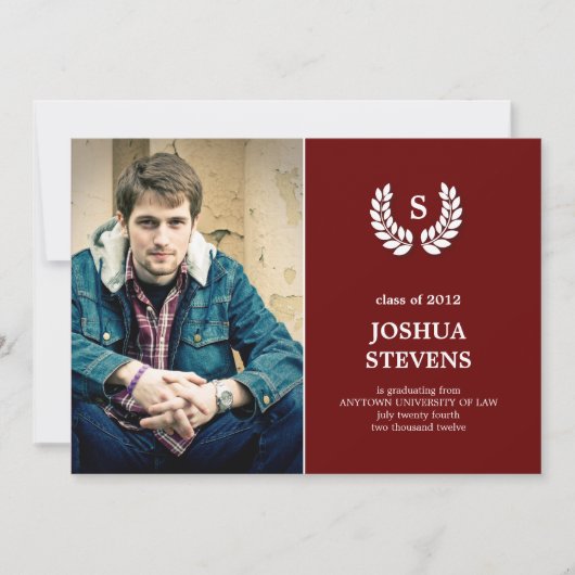 Invitation Mention d'études de droit sur la couronne (Devant)