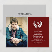 Invitation Mention d'études de droit sur la couronne (Devant / Derrière)