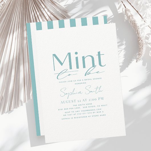 Invitation Mention pour une typographie minimale Fête des mar