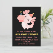 Invitation Mentions d'anniversaire axolotl d'anniversaire mig (Debout devant)