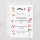 Invitation Menu à thème de la plage Watercolor (Devant)