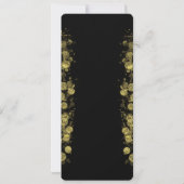 Invitation Menu Abstrait artistique moderne Black Gold (Dos)