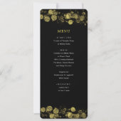 Invitation Menu Abstrait artistique moderne Black Gold (Devant)
