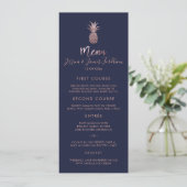 Invitation Menu Aiguille Rose Faux (Debout devant)