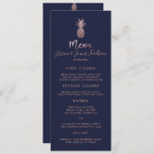 Invitation Menu Aiguille Rose Faux (Devant / Derrière)