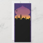 Invitation Menu Arabian Night Party Réception de mariage (Dos)