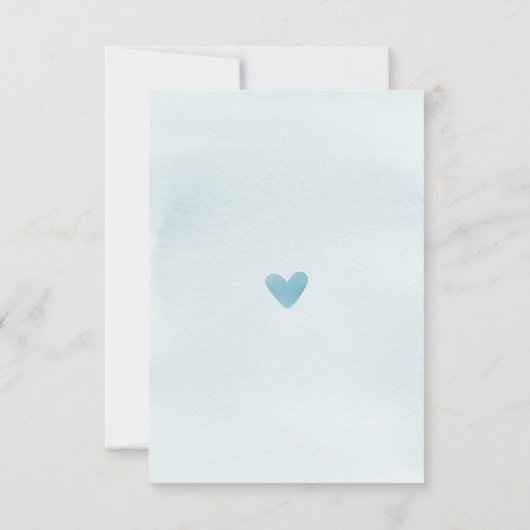 Invitation Menu Baby shower Blue Elephant (Dos)