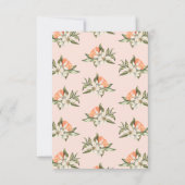 Invitation Menu Baby shower Clementine Little Cutie Rose (Dos)