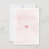 Invitation Menu Baby shower Eléphant Rose (Dos)