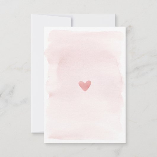 Invitation Menu Baby shower Eléphant Rose (Dos)