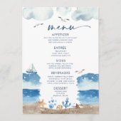 Invitation Menu Baby shower Nautica (Devant)