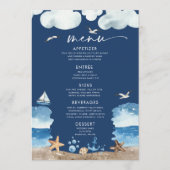 Invitation Menu Baby shower Nautica Marine (Devant)