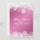 Invitation Menu Baby shower Nuit Éclatée rose (Dos)