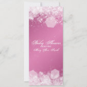 Invitation Menu Baby shower Nuit Étincelle Rose (Dos)
