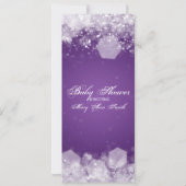 Invitation Menu Baby shower Nuit Parkine Purple (Dos)