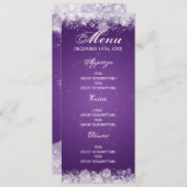 Invitation Menu Baby shower Nuit Parkine Purple (Devant / Derrière)