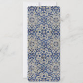 Invitation Menu Carreaux bleus (Dos)