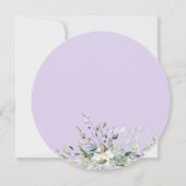 Invitation Menu Cercle de Fête des mariées de lavande violet  (Dos)