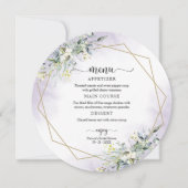 Invitation Menu Cercle de Fête des mariées de lavande violet (Devant)