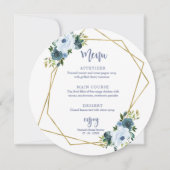 Invitation Menu circulaire pour la douche de mariée aux fleur (Devant)