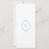 Invitation Menu classique Mariage Crest Floral Dinner Menu (Dos)